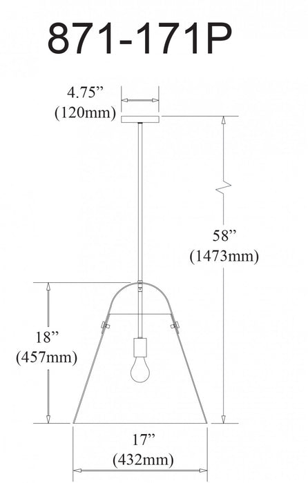 Grand luminaire suspendu Pollyde Dainolite en verre transparent, avec fini chromé poli et 1 ampoule