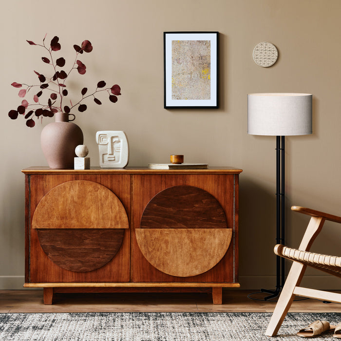 Lampe à pied noire de 62 po avec abat-jour cylindrique