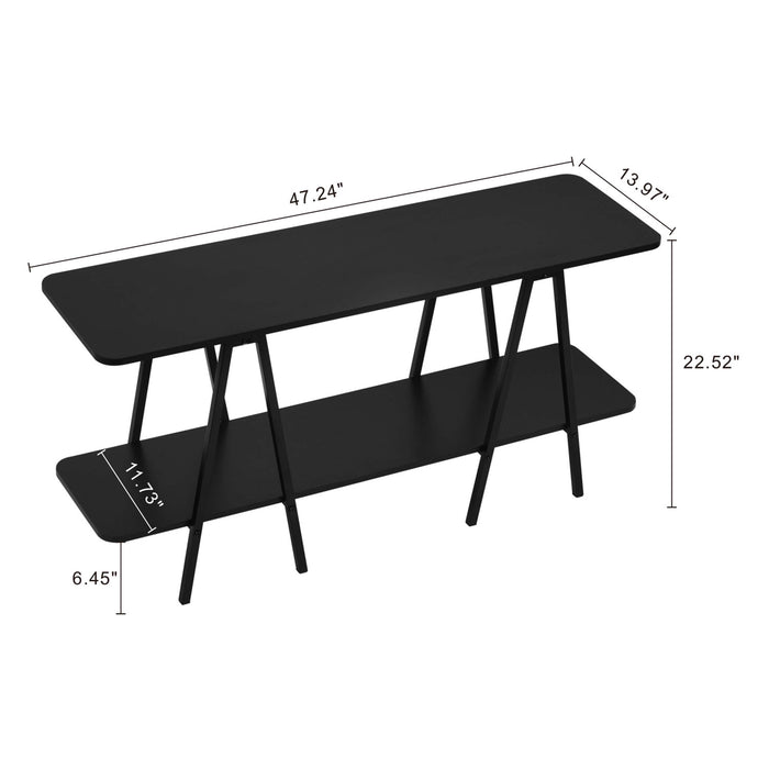 Console moderne contemporaine Celine 47\" en noir