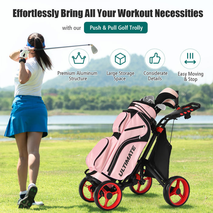 Chariot De Golf 4 Roues Goplus