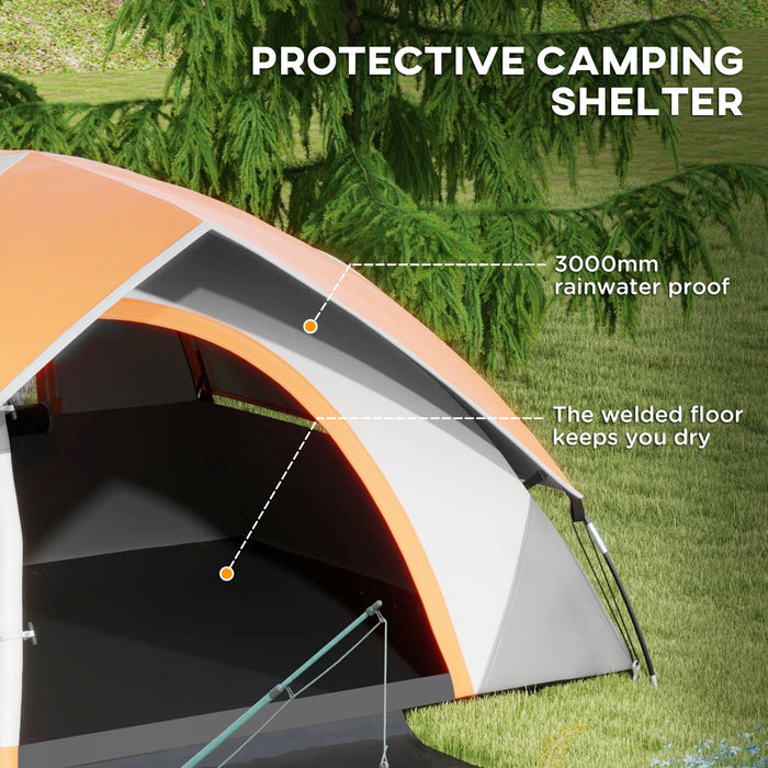 Outsunny Tente de camping pour 2 pers avec sol cousu, etanche 3 000 mm