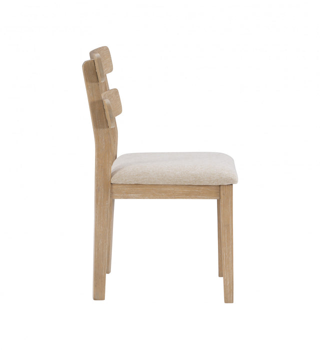 Chaise de salle à manger Drury en tissu naturel - ensemble de 2