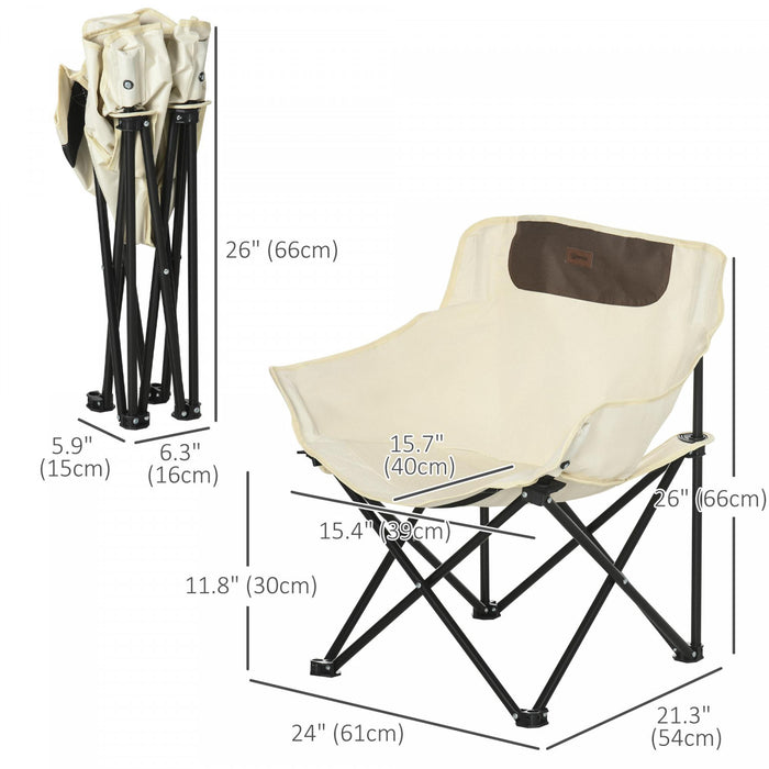 Outsunny chaise de Camping legere pour adultes avec poche laterale de sac