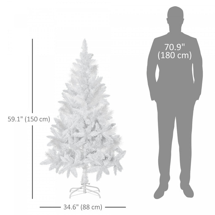 Homcom Arbre De Noel Artificiel De 5 Pieds Avec 358 Branches