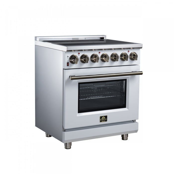 Cuisiniere electrique Massimo de 30 po, 5 foyers radiants, 4,32 pi³, blanc - FFSEL6020-30WHT