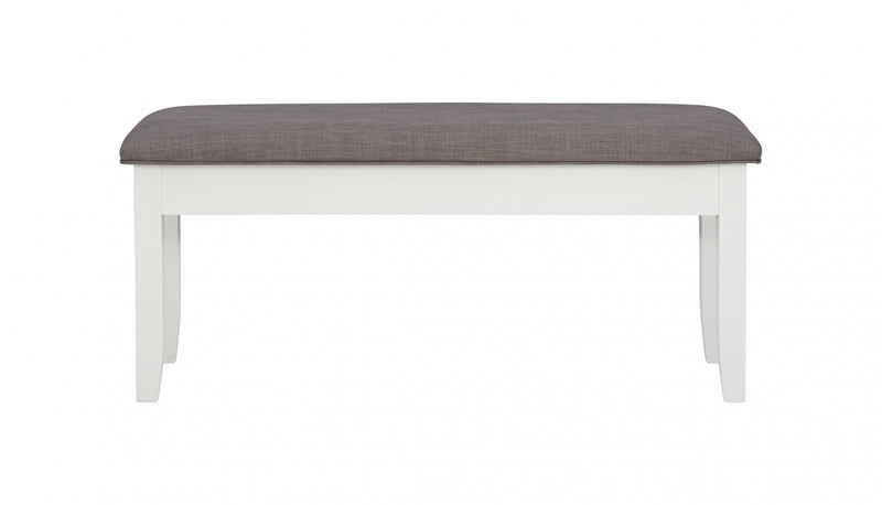 Banc de salle à manger Jane en tissu avec rangement - taupe