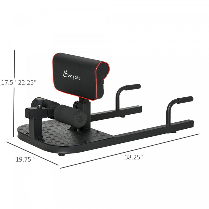 Soozier Machine A Squat Multifonction Reglable Squat Jambe Exerciseur Pompe Abbo Musculation Maison Gym Workout Noir