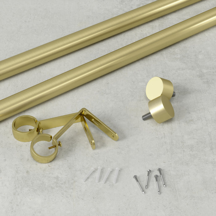  Tringle à rideaux extensible Cappa de Umbra dorée de 1 po - 120 po à 180 po