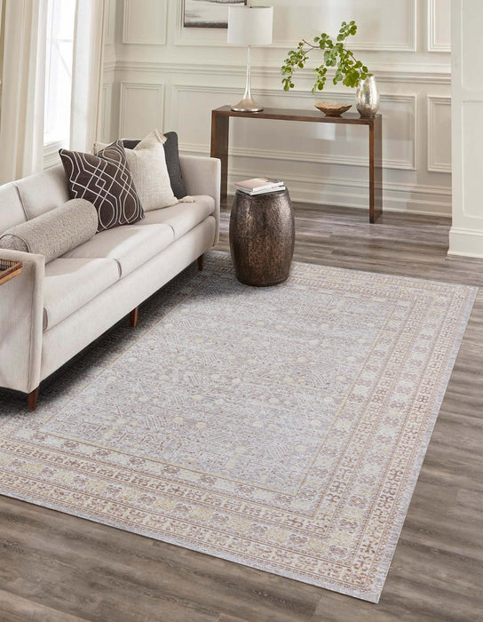Tapis Traditionnel Valeria 5'3\" x 7'3\" en Gris