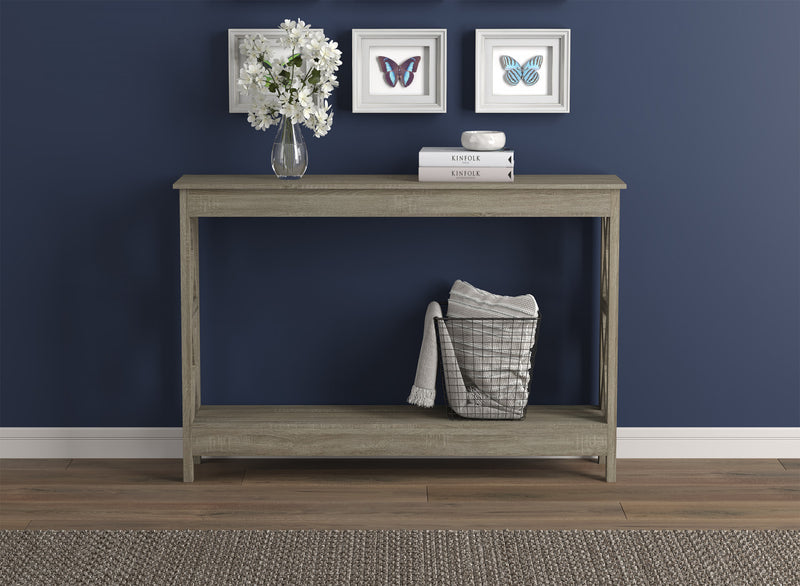 Console de 47 po avec 1 tablette - taupe foncé