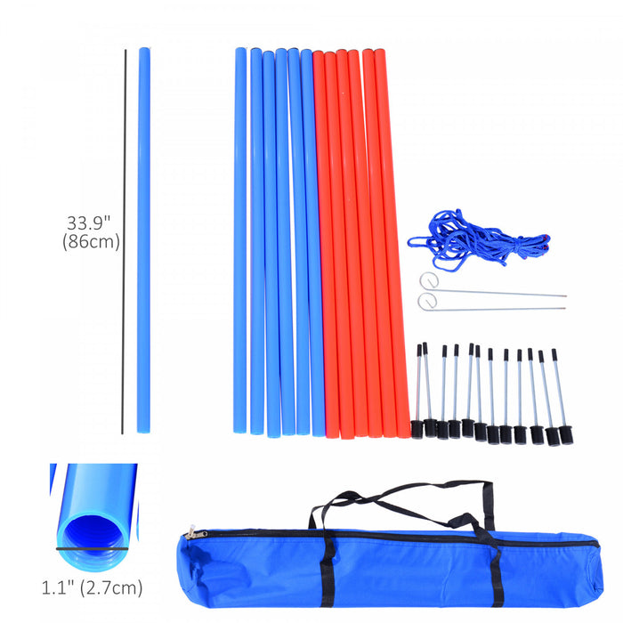 Ensemble d'equipement d'agilite de chien portable