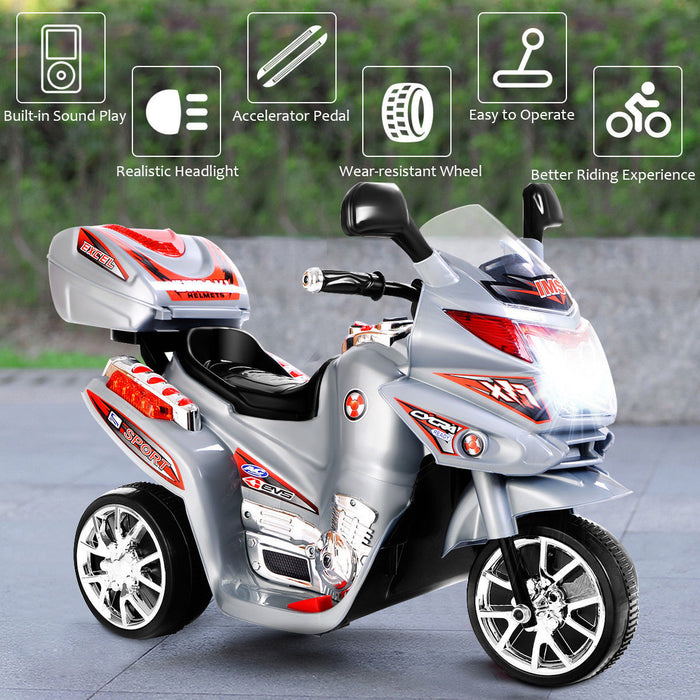 Moto Electrique A 3 Roues Pour Enfants Alimentation Par Batterie 6v Jouet Electronique