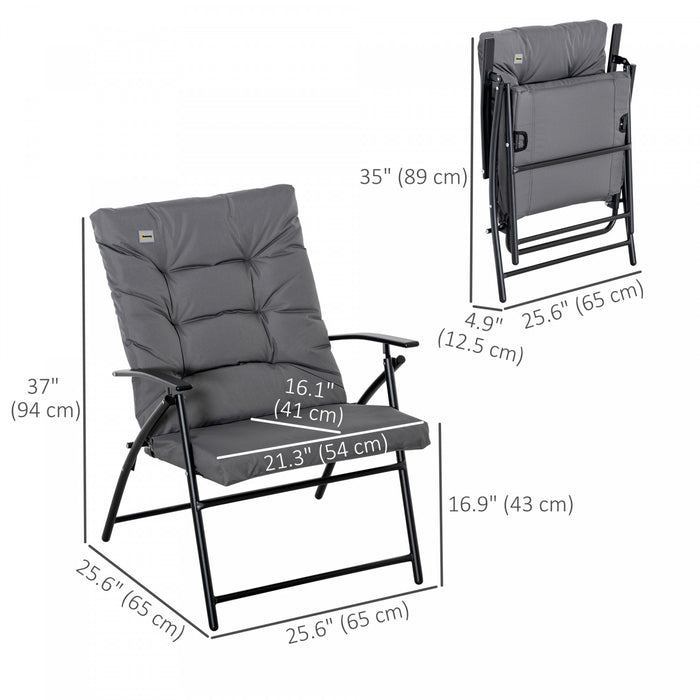 Chaise Longue Pliable, Fauteuil Rembourre En Tissu Avec Accoudoirs, Gris