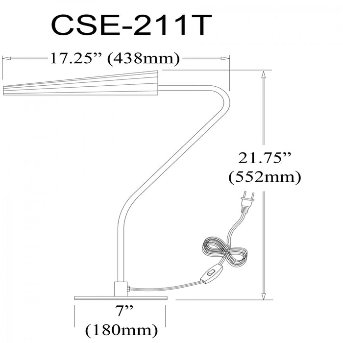 Lampe de table Cassie de Dainolite avec fini laiton vieilli et noir mat et 1 ampoule incandescente