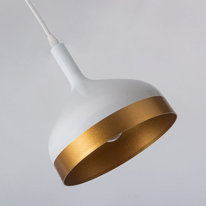 Luminaire pour îlot de la collection Dash - blanc et doré