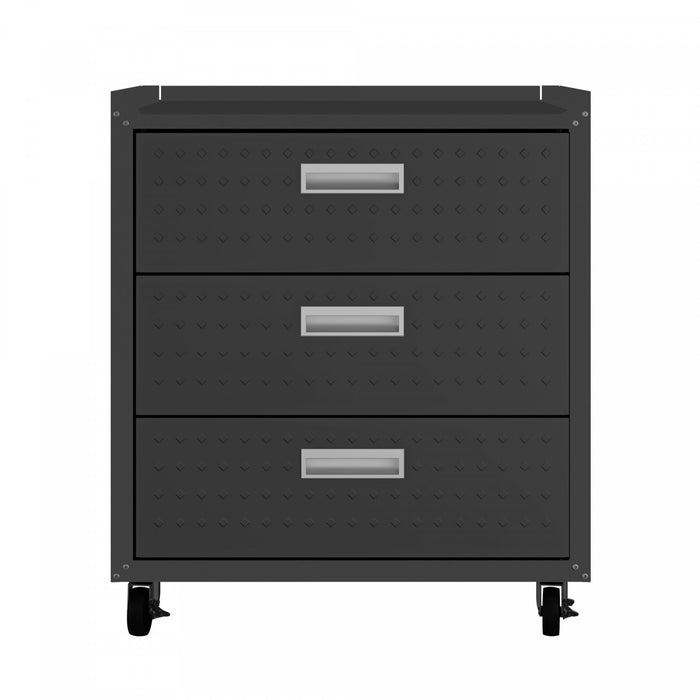 Ensemble de garage moderne Fortress 3 pieces en gris charbon