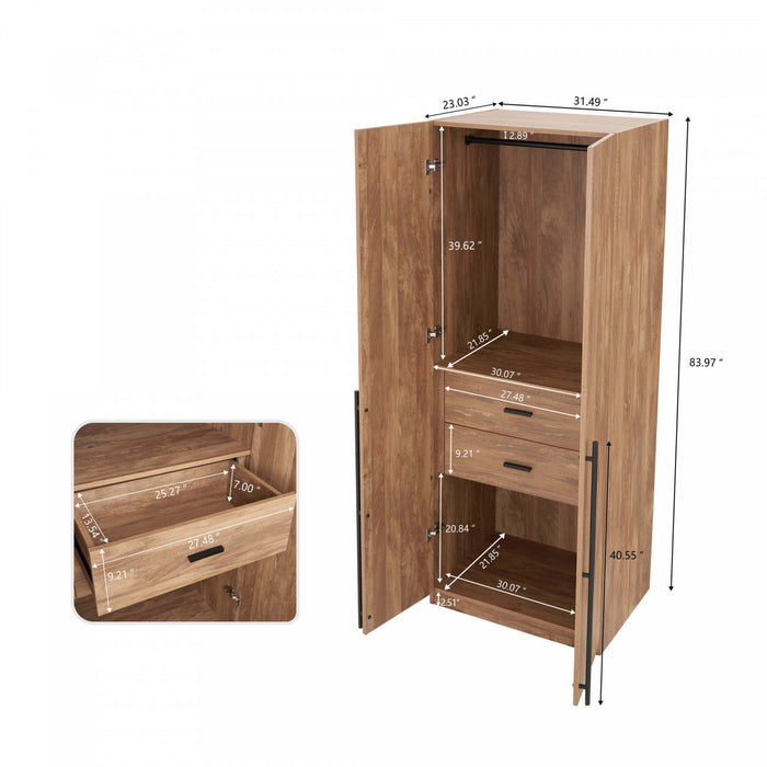 Armoire moderne Lee 32\" en brun dore