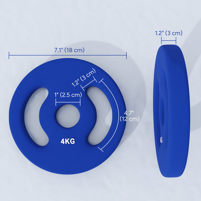 Soozier Plaques De Poids Avec Poignees Faciles A Saisir, 2 X 8,8 Lb