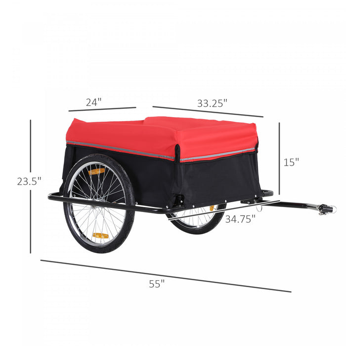Aosom Porte-bicyclette Pliable Pour Le Jardin Avec Attache Rapide, Housse, Noir/rouge