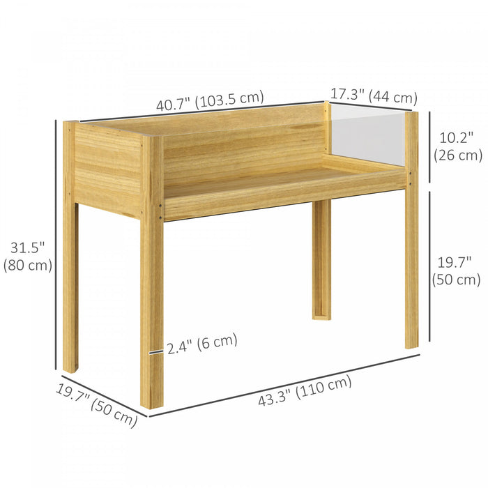 Outsunny Jardiniere surelevee d'exterieur en bois 43,3\" x 19,7\" x 31,5\"