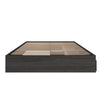 3-Drawer Storage Bed Frame, King|Bark Grey King Bed | Lit King tiroirs, Gris ecorce