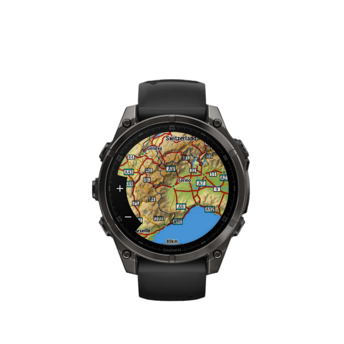  Carbon Gray Dlc Titanium With Black/pebble Gray Silicone Band