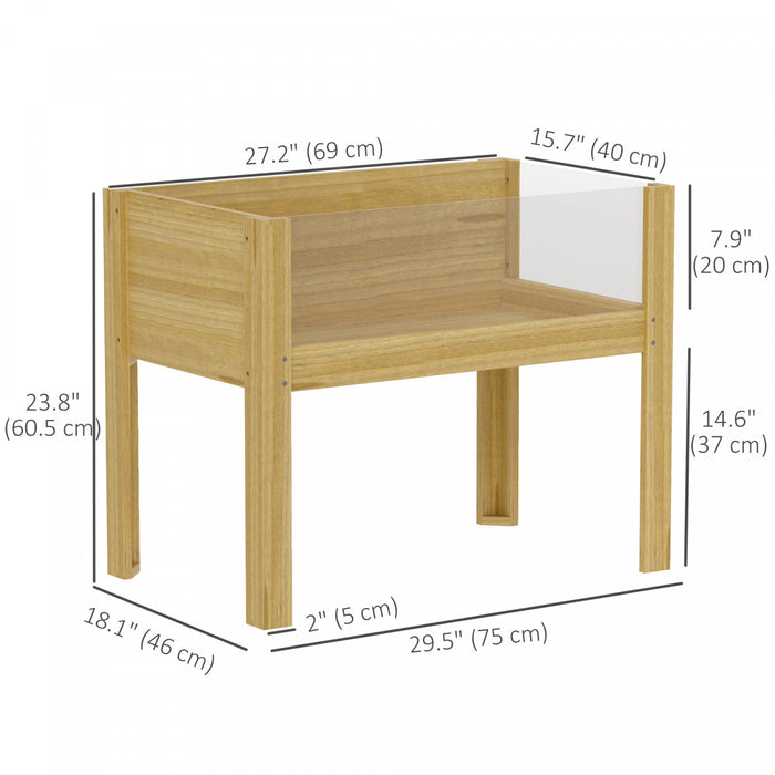 Outsunny Jardiniere surelevee d'exterieur en bois, 29,5\" x 18,1\" x 23,8\"