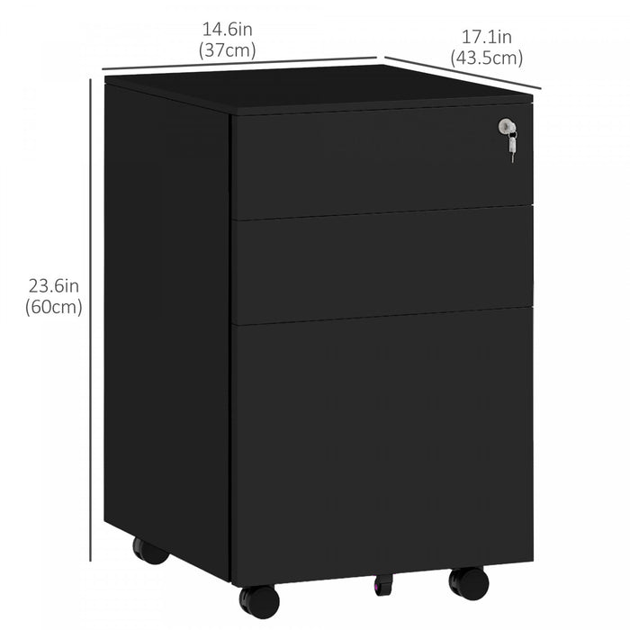 Vinsetto Classeur Vertical A 3 Tiroirs Pour Lettre A4 Format Legal
