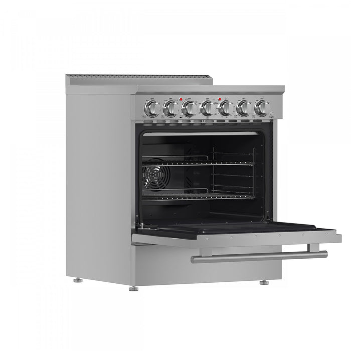 Cuisiniere electrique en acier inoxydable Paolo 30 po, 4,38 pi³ - FFSEL6011-30WHT