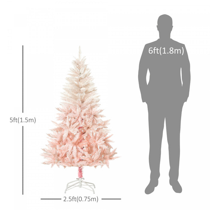 Homcom Arbre De Noel Artificiel De 5 Pieds Avec 450 Pointes