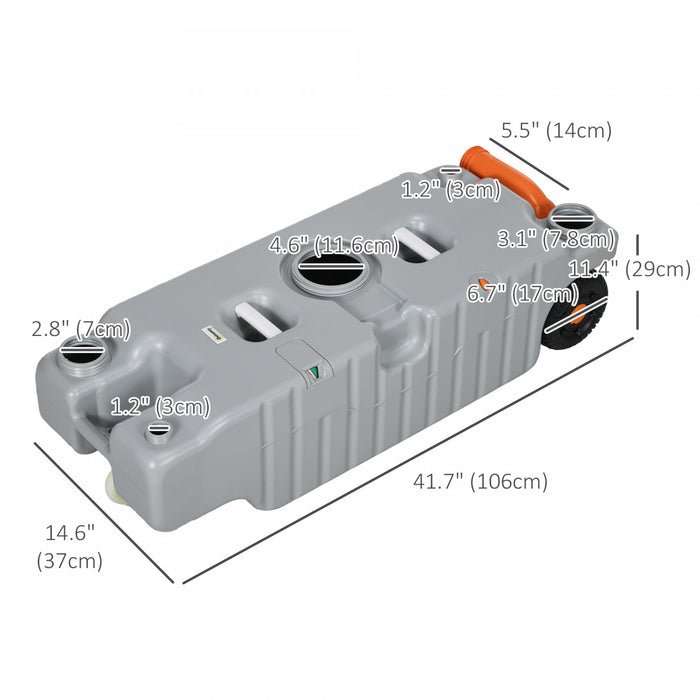Outsunny Reservoir d'eau portable Outsunny de 19,8 gallons pour eaux usees