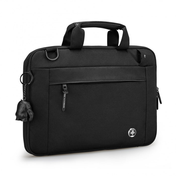 Housse pour ordinateur portable Swissdigital Bolligen 16\" – Chargement USB, resistant a l'eau, systeme Add-A-Bag, protection rembourree, voyage