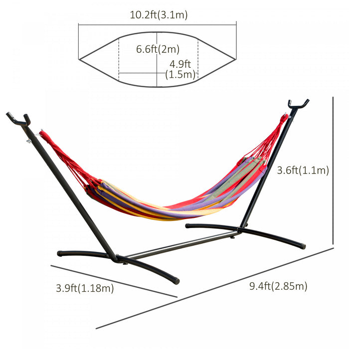 Outsunny Hamac De Jardin Avec Support Et Sac Transport