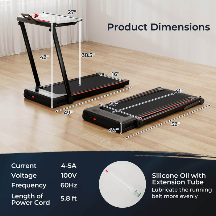 Tapis De Course Pliant 3 En 1 12km/h Goplus