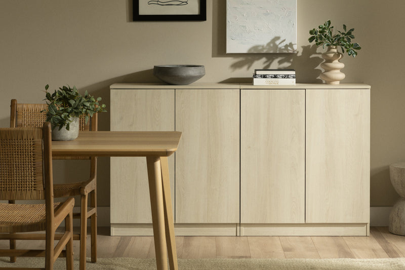 Arum Ensemble De 2 Buffets Avec 2 Portes Chene Blanchi, De Meubles South Shore