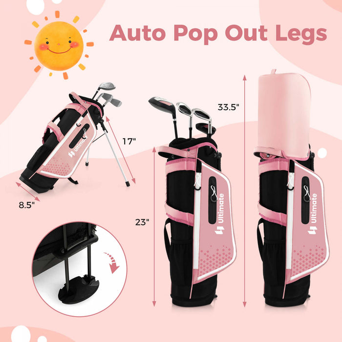 Ultimate Kids Golf Practice Set Junior Complete Golf Club Set Pour Enfants Ages De 5 A 7 Ans