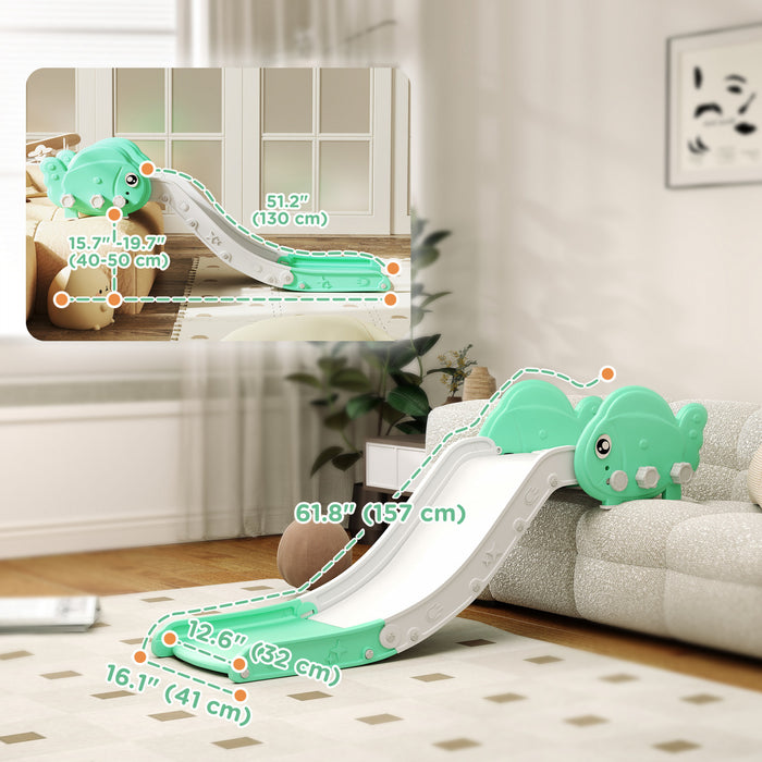 Qaba Toboggan pour canape tout-petit, pour lit, canape et escalier, 18-48 mois, vert