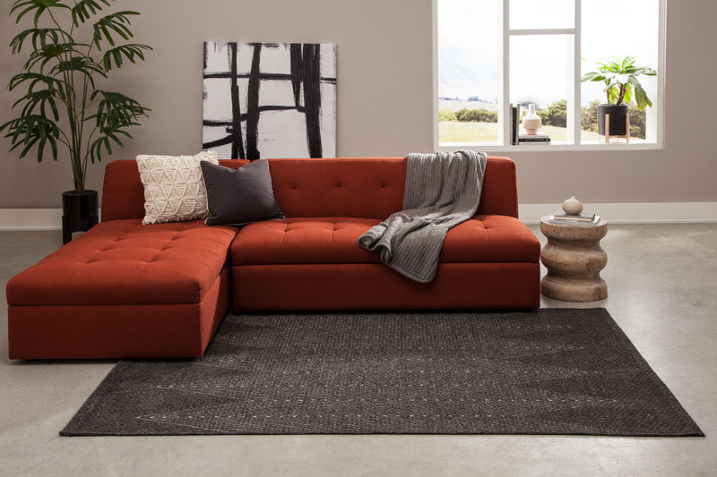 Tapis Contemporain Raven 5'0\" x 7'6\" en Gris