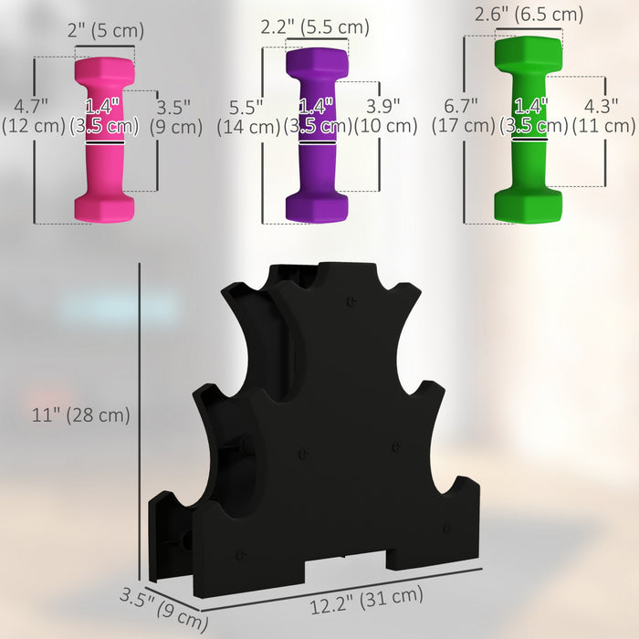Soozier Ensemble d'halteres avec support d'halteres, 2x2 lb, 2x3 lb, 2x5 lb