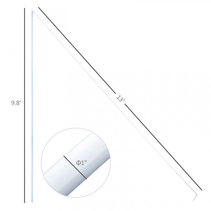 Outsunny Poteau De Support D'ombrage De Voile De Soleil Support Reglable En Hauteur