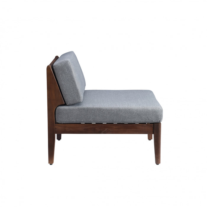 Fauteuil de terrasse Summerlyn en tissu pour l’intérieur et l’extérieur - noyer