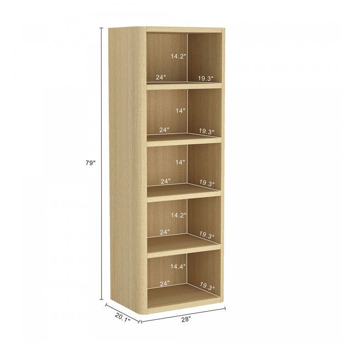 Bibliotheque ouverte moderne Rivington 28\" en chene naturel