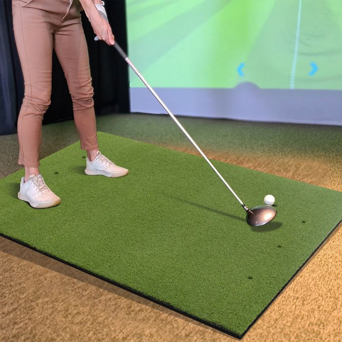 Costway 5 X 4 Ft Golf Frappant Mat Artificiel Interieur Exterieur Turf Golf Entrainement Mat 20 Mm