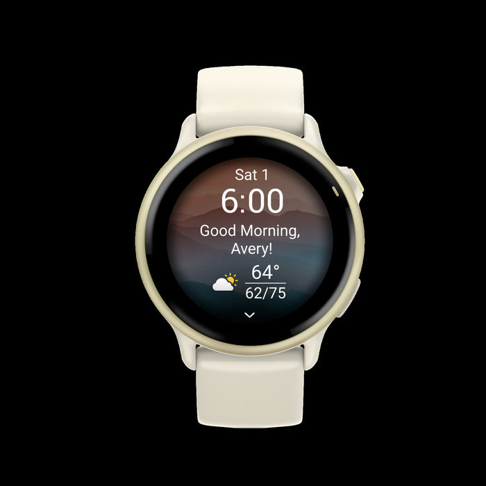 Montre de fitness Garmin Vivoactive 6 Lunar Gold - Moniteur d'activite, entrainements quotidiens, statut HRV, dynamiques de course, conseils PacePro, notifications intelligentes