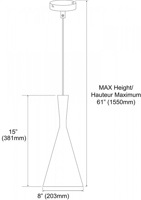 Luminaire suspendu Helsinki de Dainolite en forme de cône, avec intérieur à motif de galets argentés, fini blanc mat et 1 ampoule
