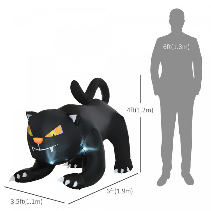Homcom Chat Noir Gonflable D'halloween