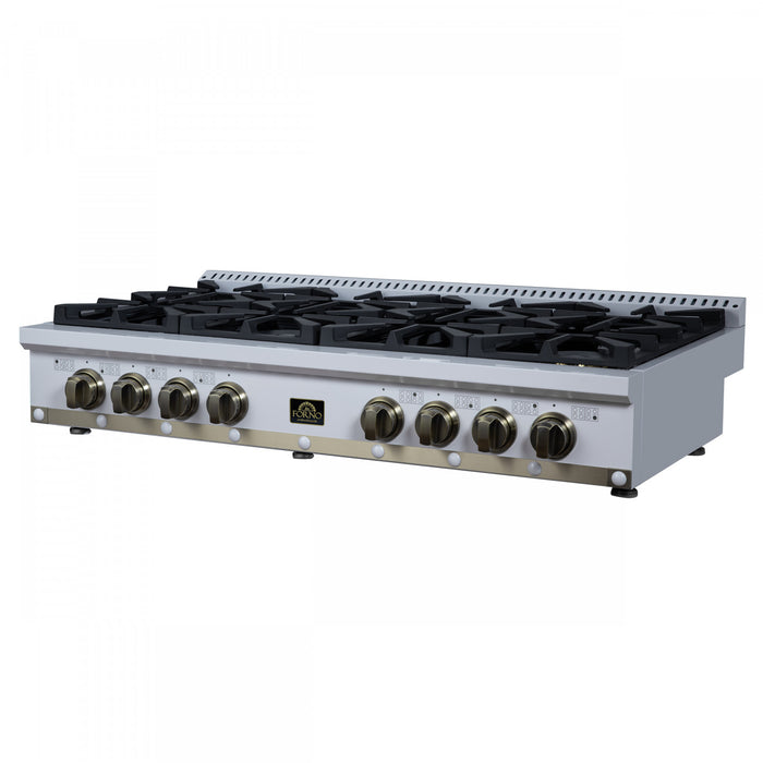 Table de cuisson au gaz Ambassador 48 po, blanche, 8 bruleurs – FCTGS5799-48CPWHT
