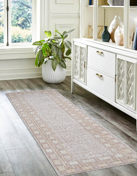 Tapis Traditionnel Valeria 2'7\" x 8'0\" en Gris