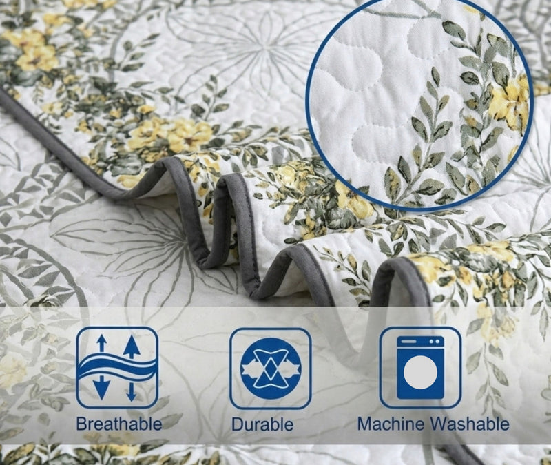 Ensemble de Courtepointe Reversible 3 Pieces Tres Grand Lit