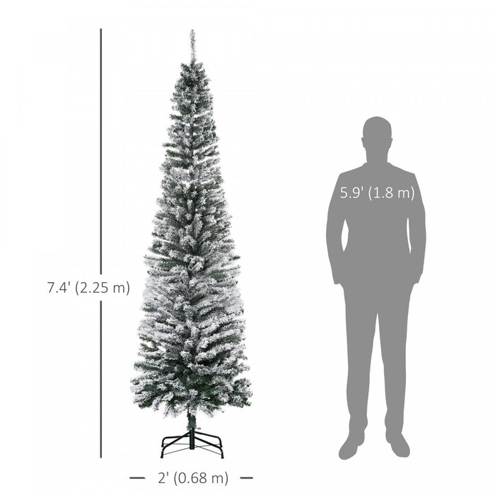 Homcom Sapin De Noel Artificiel 7,5 Pieds 738 Pointes De Branches